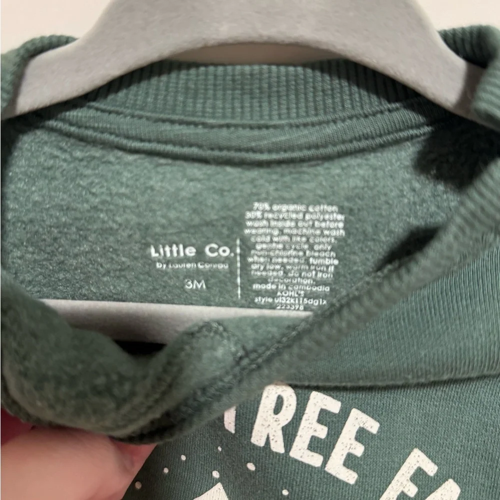 Little Co. Tree Farm Green Kids Sweatshirt - Picture 2 of 2